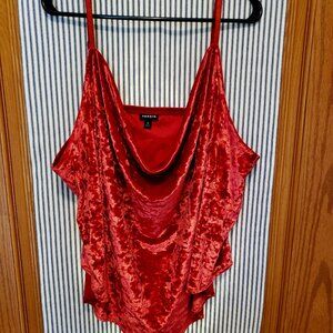 Torrid Red Velvet Cowl Cami
